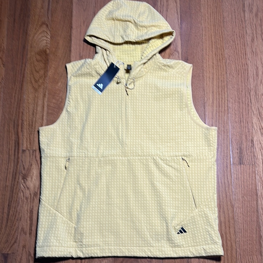 Adidas Golf Light Yellow Ultimate365 Tour Half-zip Vest